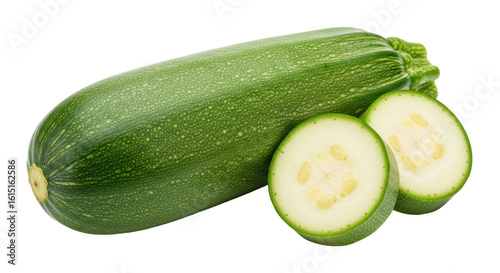 Foto Isolated zucchini vegetable composition