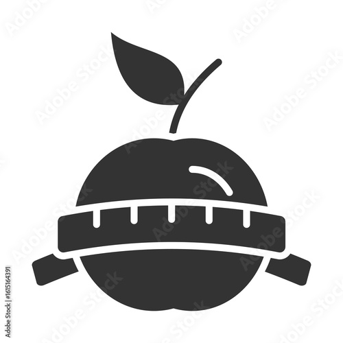 Diet Icon Glyph Style. Vector Illustration Design