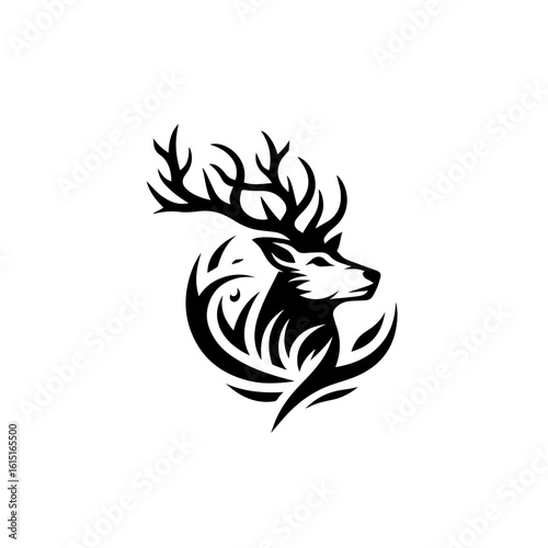 Wallpaper Mural A majestic deer with large antlers Torontodigital.ca