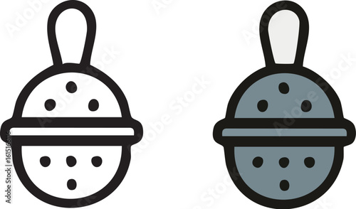 Tea Infuser Icon Set Illustration.