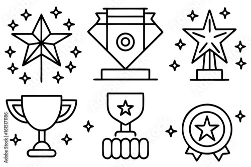 vector set of gold silver and bronze medals