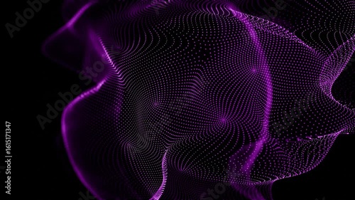 a close up of a purple object with a black background