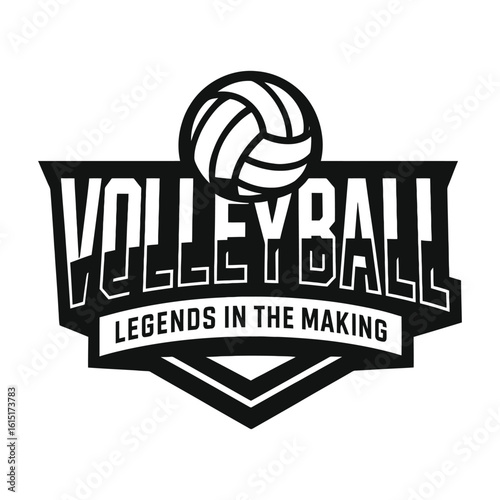 Volleyball Legends in the Making  Sports T-Shirt Design for Players and Fans