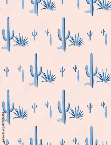 cactus Desert Pattern Design, cactus flower patterns graphics. summer print design. womens fashion design for pattern background.