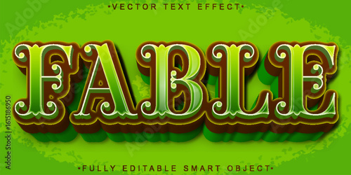  Fable Fairy Tale Fantasy Wonder Story Vector Fully Editable Smart Object Text Effect