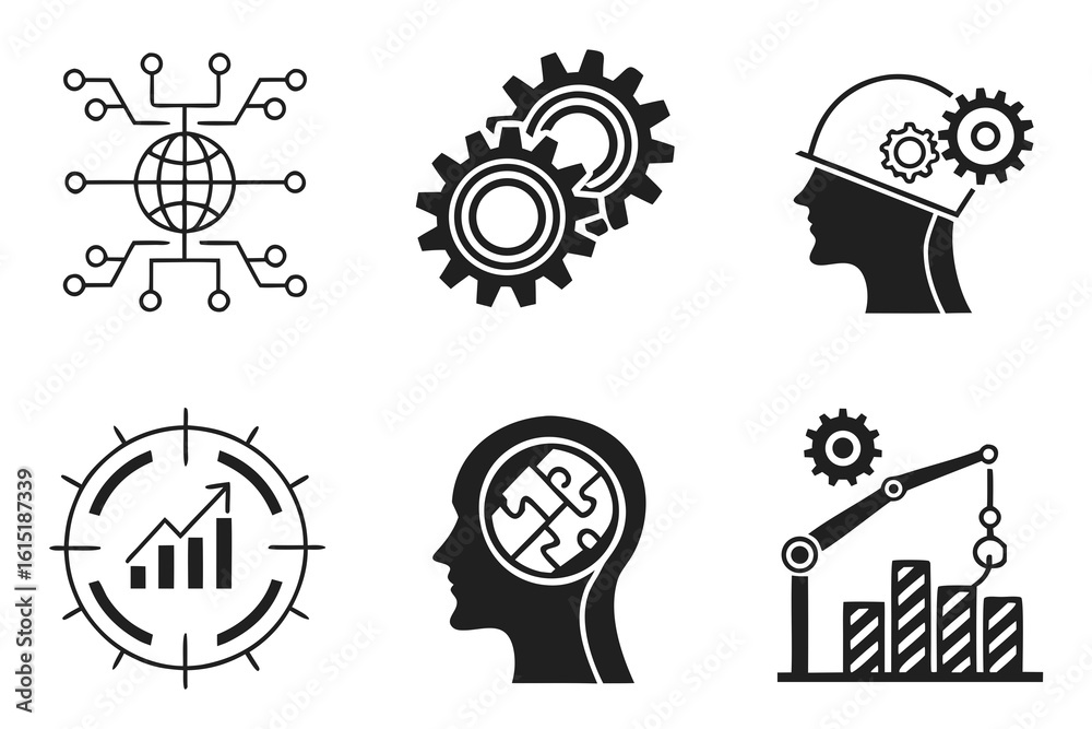 Fototapeta premium Collection of Business and Technology Icons.