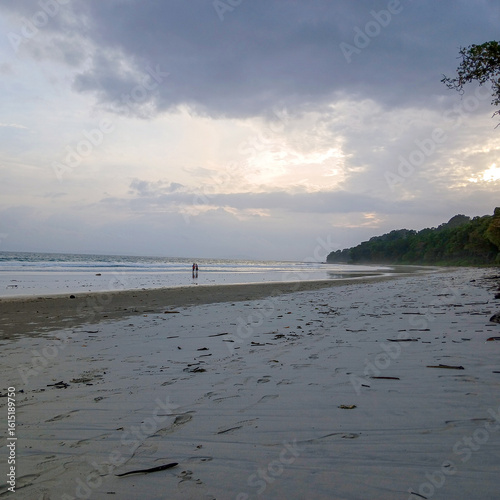beautiful Radhanagar beach at the time of sunset, Havelock island, Andaman