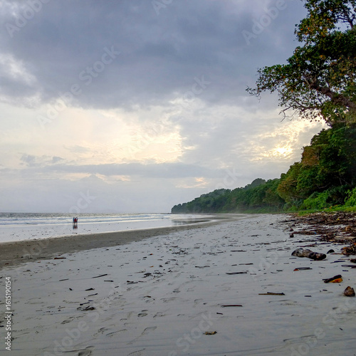 beautiful Radhanagar beach at the time of sunset, Havelock island, Andaman