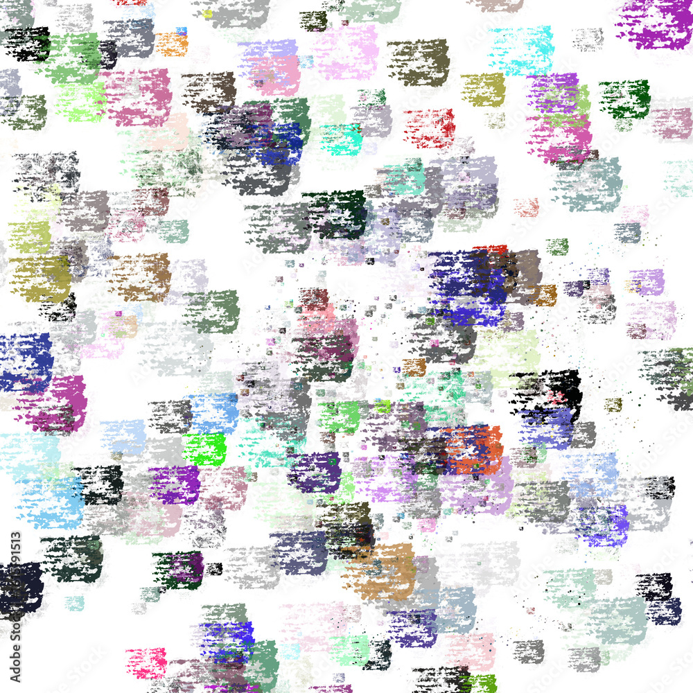 Naklejka premium Abstract pattern of colorful squares in random arrangement, full of variety and visual interest