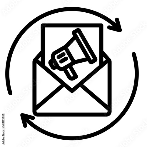 Email Automation  Icon Element For Design
