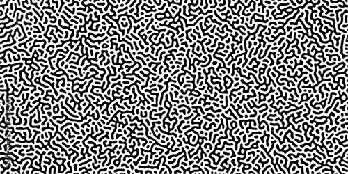 Abstract Reaction-diffusion Turing pattern natural texture gray gradient color scheme. Linear design with biological algorithm psychedelic background. Reaction-diffusion or truing patter	