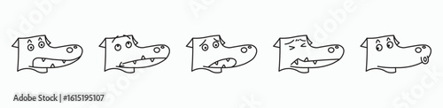 Sets of alligator face reaction