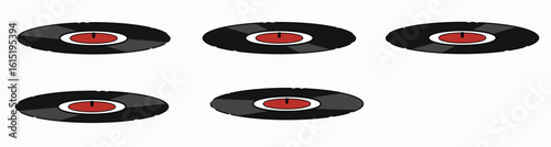Vector vinyl record sets