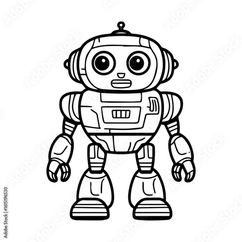 Vector illustration of a Robot isolated on white