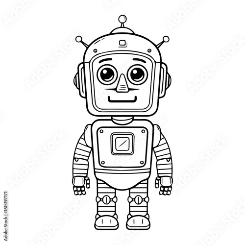 Vector illustration of a Robot isolated on white