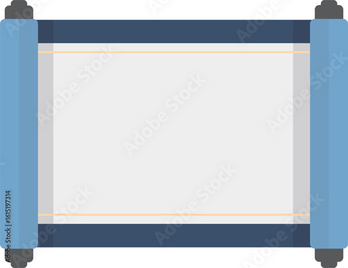 Korean traditional scroll banner set (Durumari), horizontal oriental frame for message and background, ancient document illustration, vector, EPS.