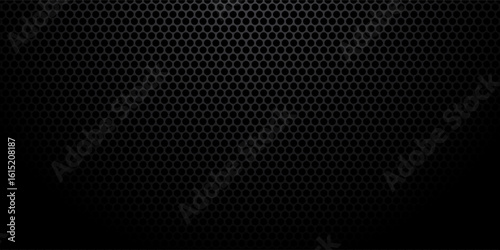 Black perforated metal plate. Metal grill. Black metal texture steel background. Perforated sheet metal.Abstract dark gray circle mesh pattern background texture.