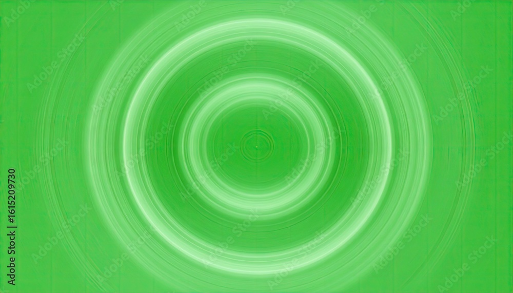 Obraz premium Emerald Green Abstract Ripple Effect with Smooth Gradient Contours and Shadowed Circular Design