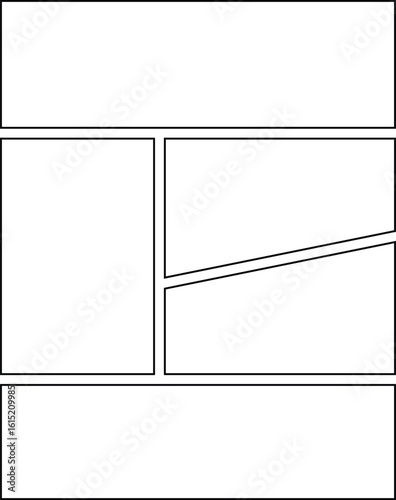 Minimal Comic Page with Basic Panel Divisions for Storytelling