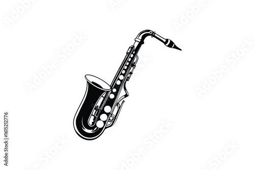 Saxophone Alto Instrument Music Silhouette Graphic Design
