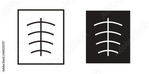 X ray icon vector in simple flat design, outline.