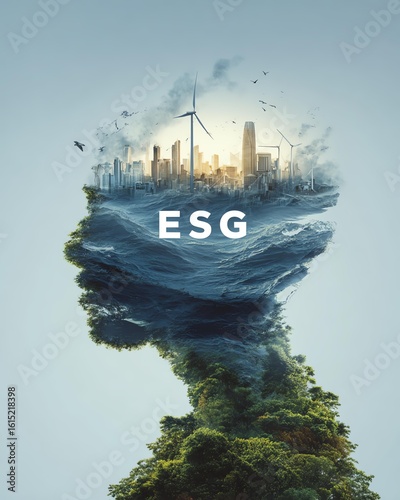 environment esg concept Innovative concept of ESG sustainability