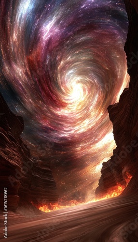 Cosmic canyon vortex