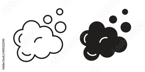 Foam icon vector in simple flat design, outline.