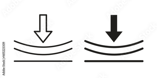 Elastic icon vector in simple flat design, outline.