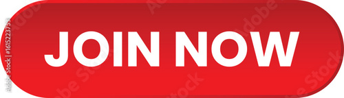 Join now button design vector graphic call to action element