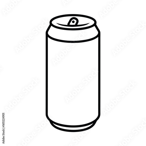 stylish soda can outline icon