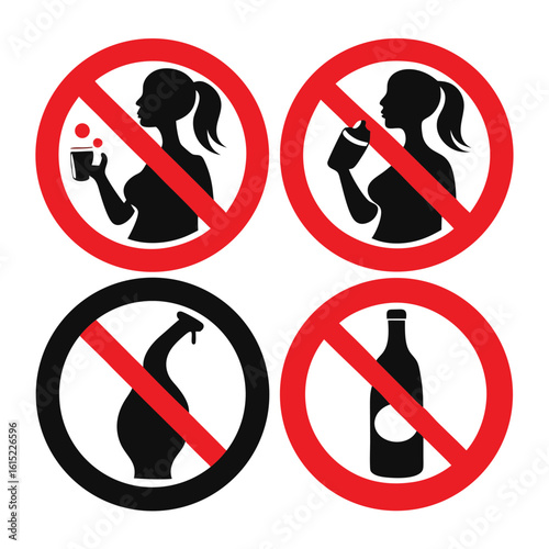 Prohibition Signs for Various Substances