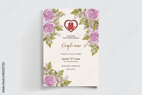 BRIDAL SHOWER FLORAL INVITATION TEMPLATE