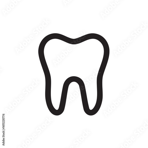 A simple line drawing of a single tooth.