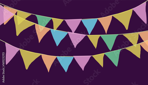 bunting flag vector element decoration.eps