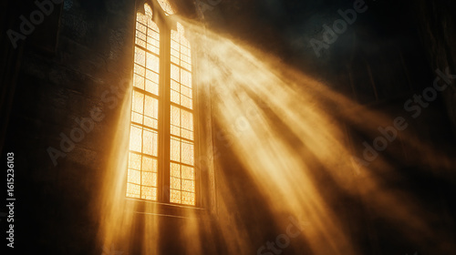 Light going through a church window