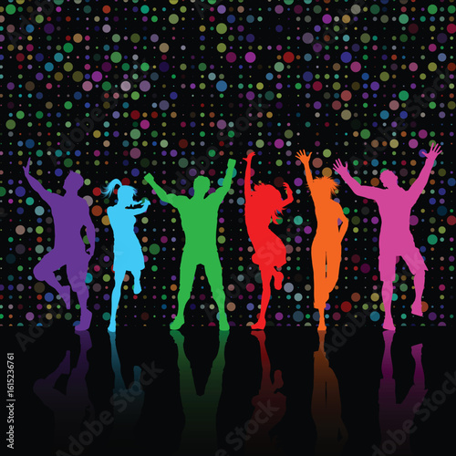 Party people dancing