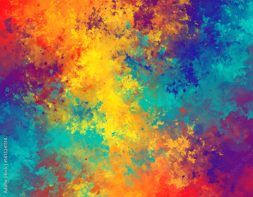 Vibrant abstract painting with blended, bold colors Vibrant abstract painting with blended, bold colors