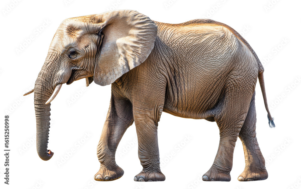 Fototapeta premium Elephant on white background,png