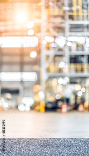 Abstract industrial backdrop with blurred details