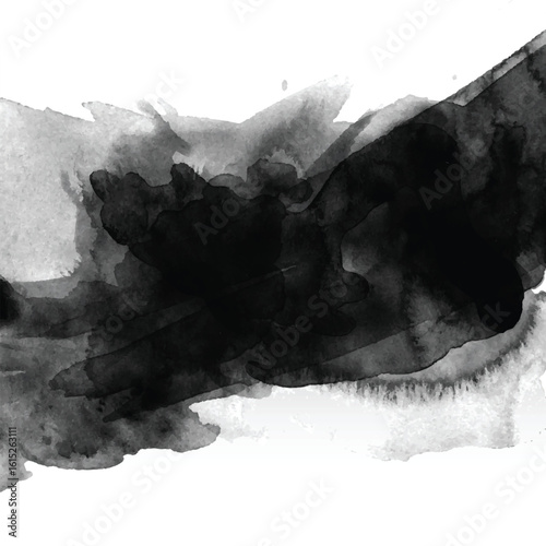 black watercolour stain 0801