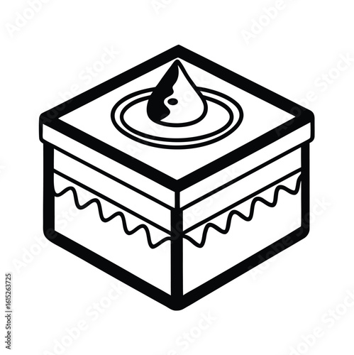 Traditional mexican mole sauce container outline illustration