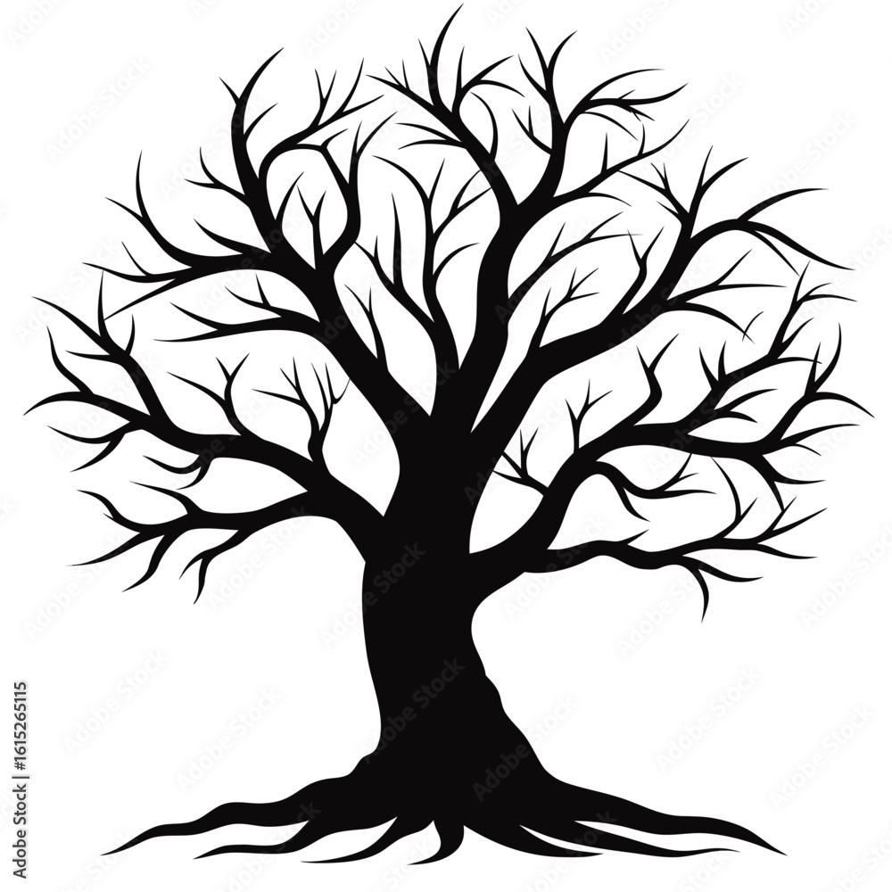 Obraz premium tree silhouette vector
