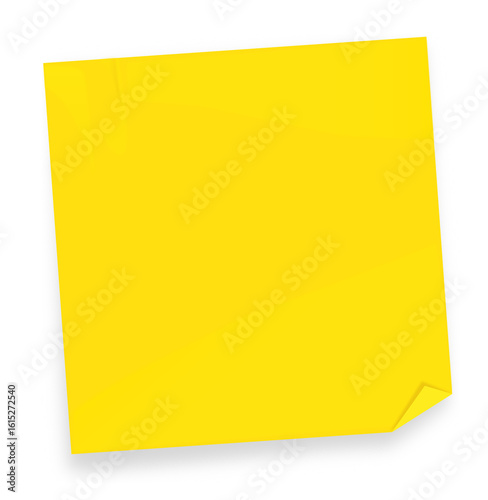 Yellow post-it sticky note isolated 
