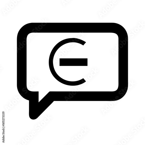 Message minus icon vector illustration