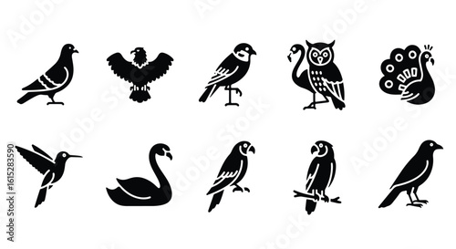 Vector silhouette illustration a black silhouette of a falcon perched on a stand, isolated on a white background