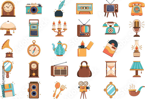 Vintage Retro Objects Collection