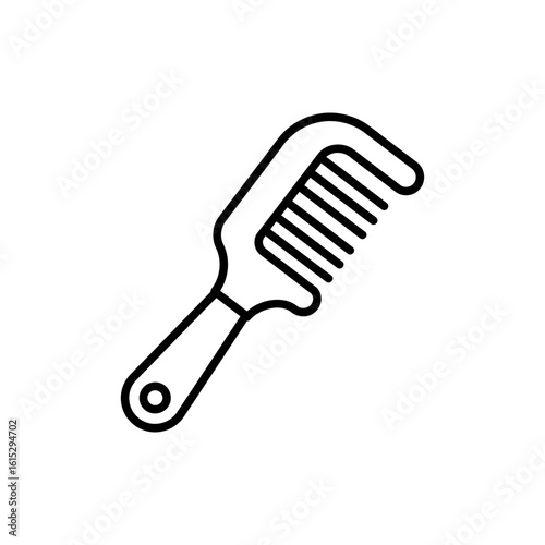 Outline Icon of Hairbrush for Grooming