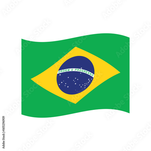 flag of Brazil emoji symbol sign icon vector illustration isolated flat flag banner 