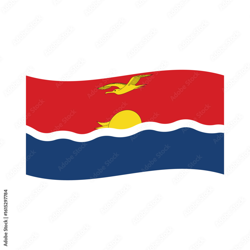 Naklejka premium Flag of Kiribati emoji symbol sign icon vector illustration isolated flat flag banner